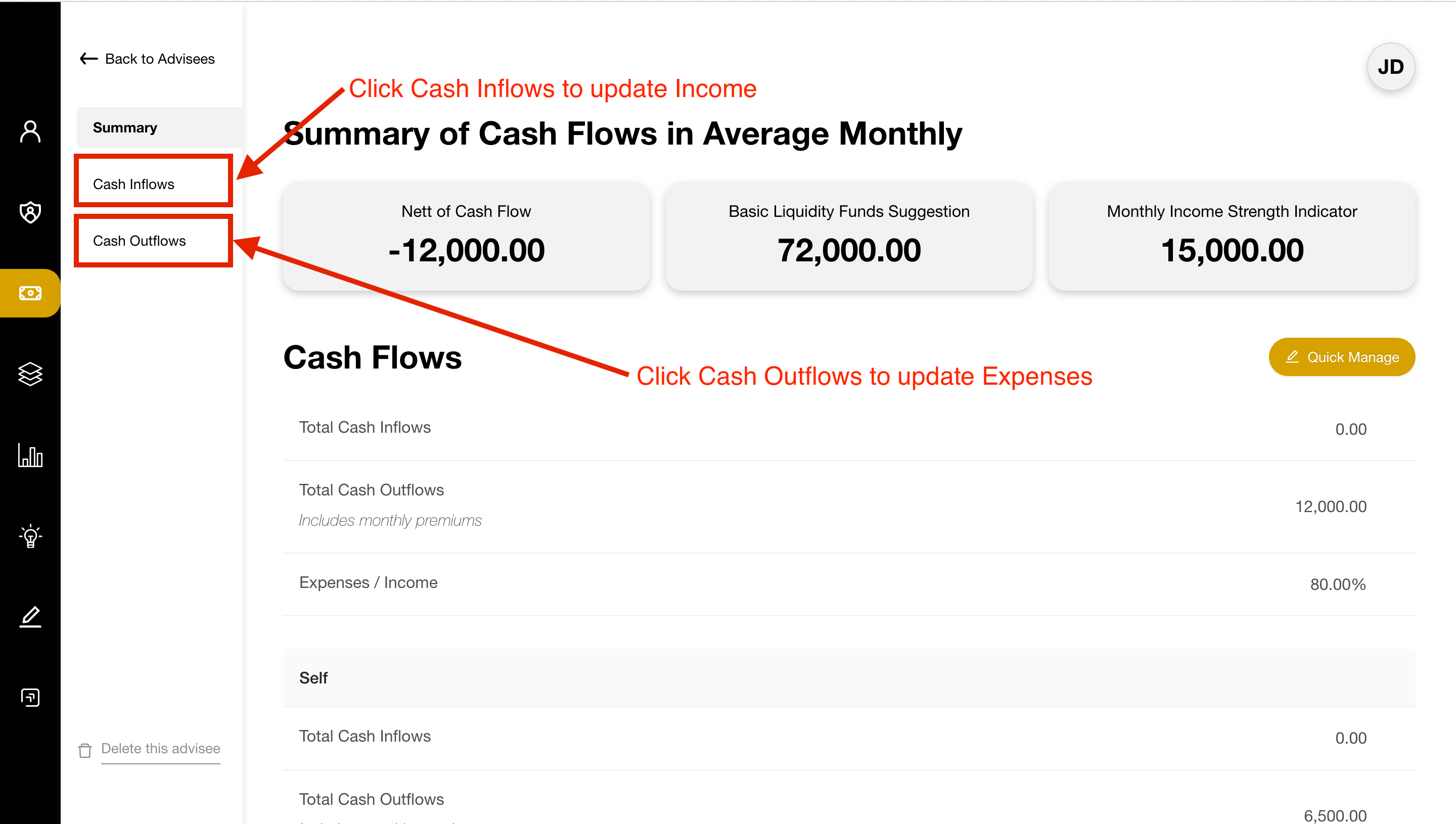 Cash Inflow & Cash Outflow