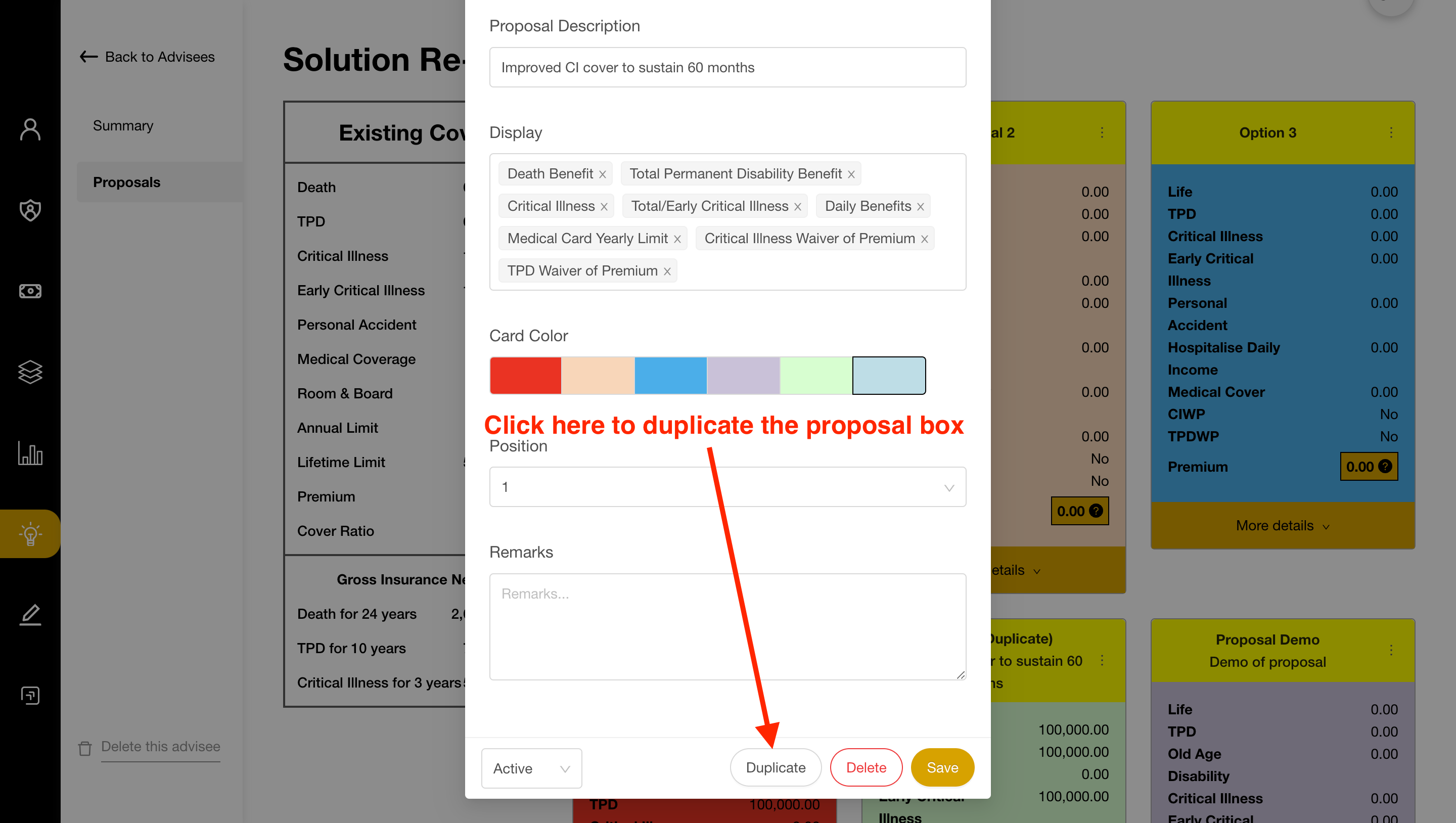 Duplicate Proposal Box